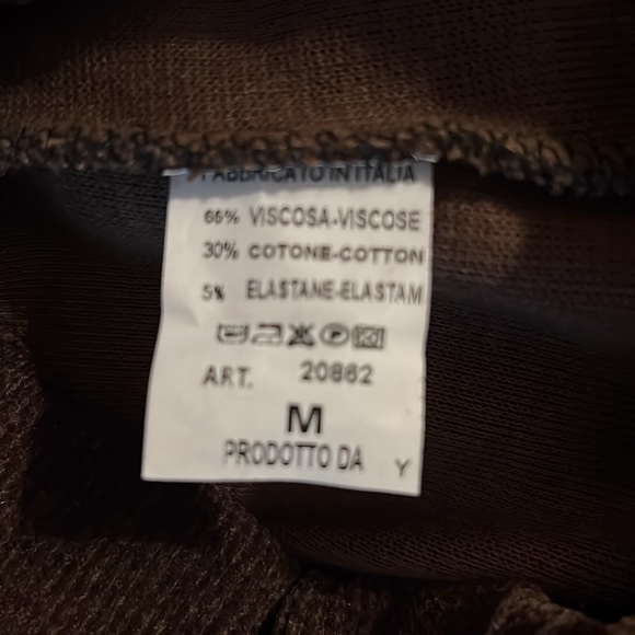 MODA ITALY Soft Corduroy Knit Velour Stretch Pants M NWT - Picture 5 of 6